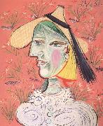 pablo picasso woman in a straw hat oil painting reproduction